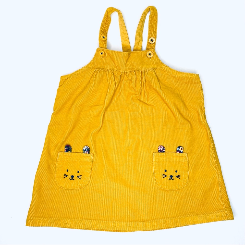 Carters Cottagecore corduroy Bunny pocket adjustable length jumper marigold 18m